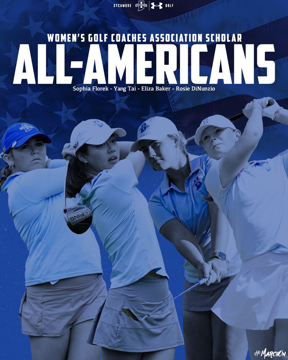 Indiana State Golf (@indstgolf) on Twitter photo 🇺🇸 SCHOLAR ALL-AMERICANS 🇺🇸
Congratulations to Eliza Baker, Yang Tai, Rosie DiNunzio, and Sophia Florek on being named to the <a href="/WGCAGOLF/">Women's Golf Coaches</a> All-American Scholar Team!
📘 tinyurl.com/4nhr4t4k
#MarchOn 🇺🇸 SCHOLAR ALL-AMERICANS 🇺🇸
Congratulations to Eliza Baker, Yang Tai, Rosie DiNunzio, and Sophia Florek on being named to the <a href="/WGCAGOLF/">Women's Golf Coaches</a> All-American Scholar Team!
📘 tinyurl.com/4nhr4t4k
#MarchOn