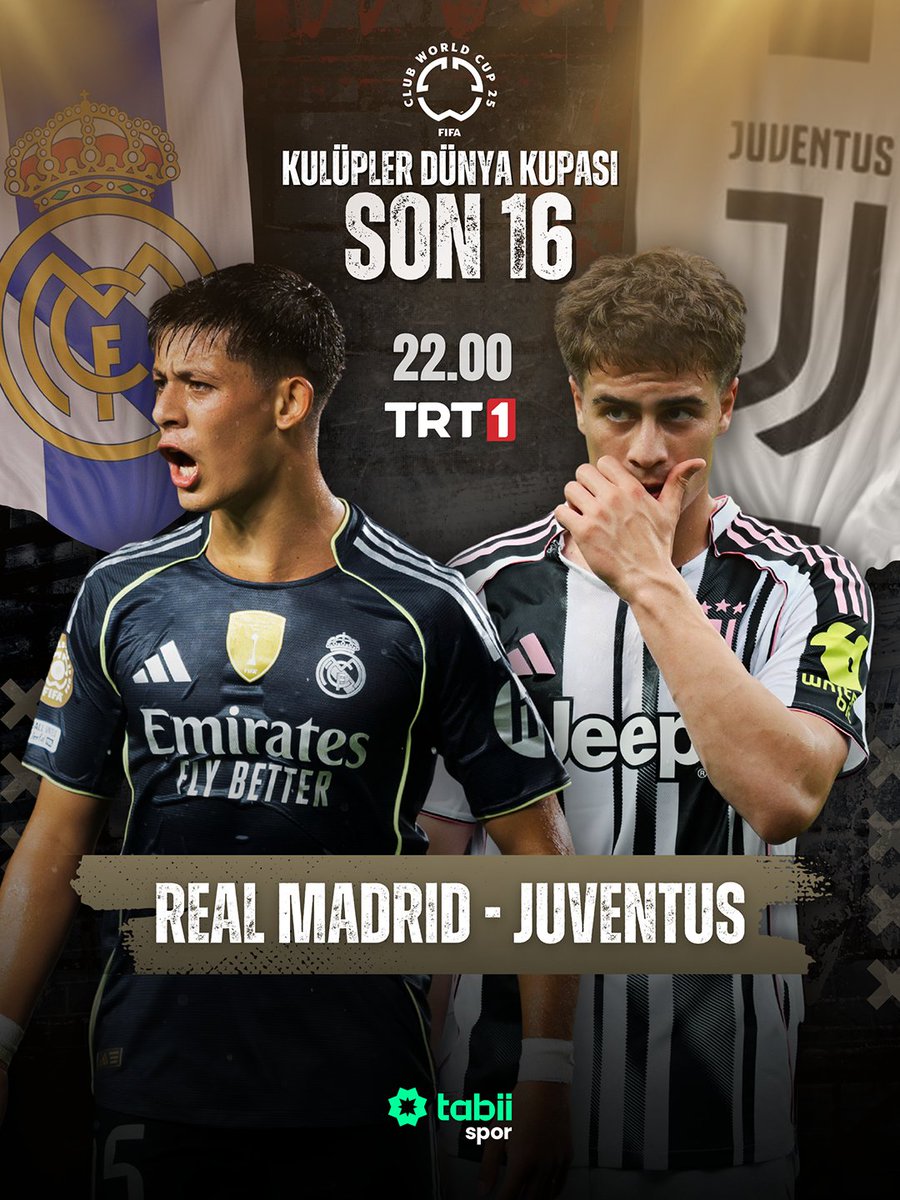 🏆 #FIFACWC | FIFA Kulüpler Dünya Kupası'nda Milli Yıldızlarımız Karşı Karşıya!

🆚 Real Madrid - Juventus
⏰ 22.00
📺 <a href="/trt1/">TRT 1</a>