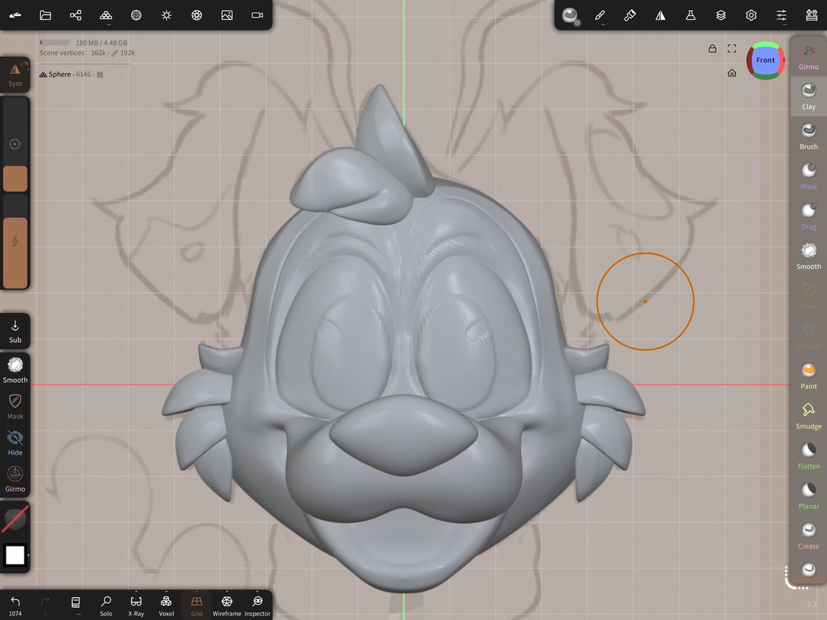 I wanted to learn nomad sculpt for ages and I’m finally doing it! (learning blender as my first 3d program helped a ton)