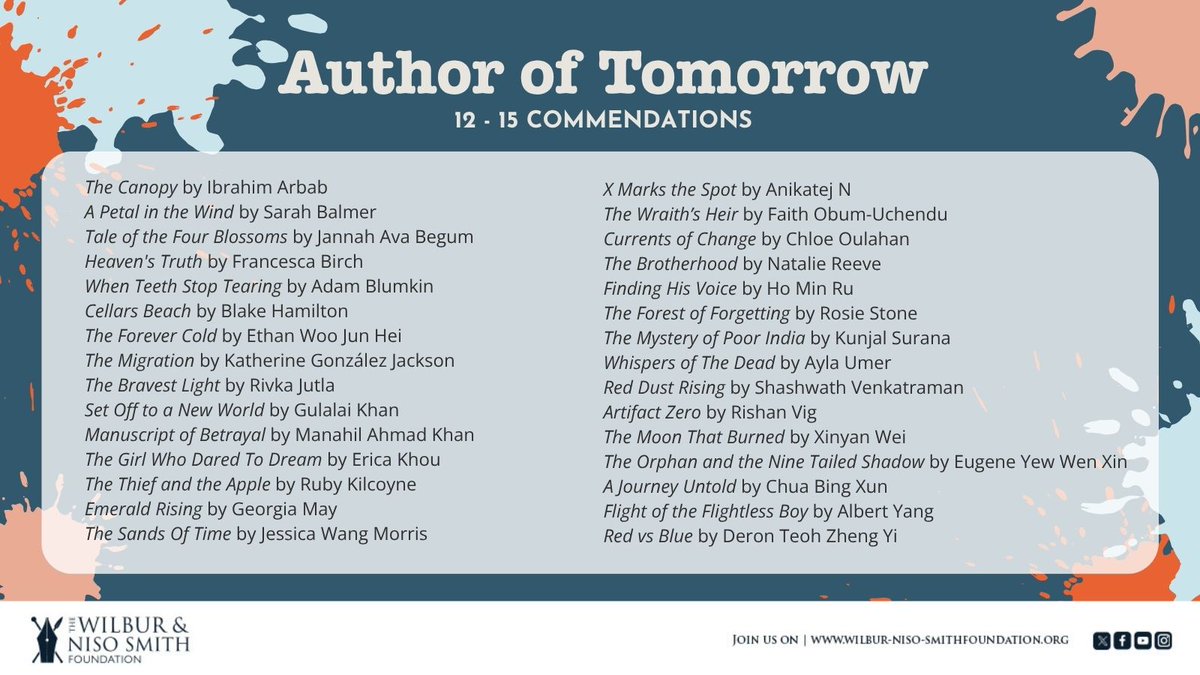 The 12–15 category saw a huge range of thrilling, thoughtful and surprising entries. We’re proud to commend so many bold new voices.
#AuthorOfTomorrow #CreativeWriting #AdventureWriting #AdventureWritingPrize