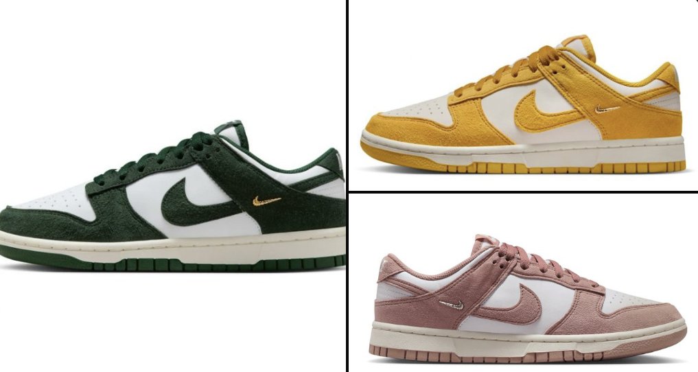AD: LIVE IN 5 MINS 
NEW WMNS Nike Dunk Lows

GREEN PAIR 
JD mavely.app.link/e/03HWLUBkEUb
FNL mavely.app.link/e/onsGflDkEUb

Shiekh
yellow pair tinyurl.com/s79c47zy
Green pair  tinyurl.com/535n843e

SNIPES Particle Pink tinyurl.com/435wvw98