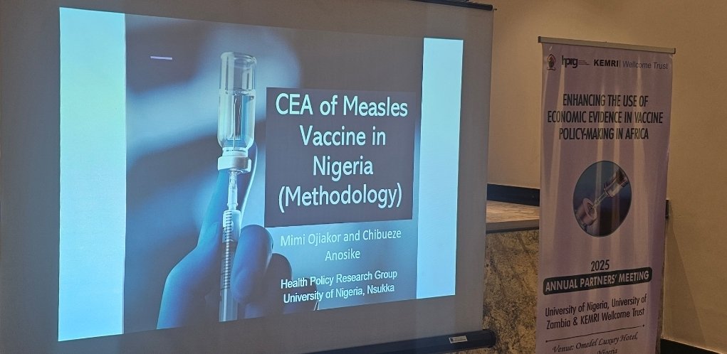 Mimi Ojiakor of <a href="/HPRG_Nigeria/">HPRG</a> presents on the cost-effectiveness of  Measles vaccines in Nigeria #EEEVDM