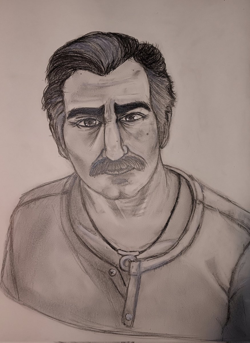 MrMilkyWiggles's tweet image. Just a sketch I made of rdr1 Dutch because I don't see him getting drawn enough.