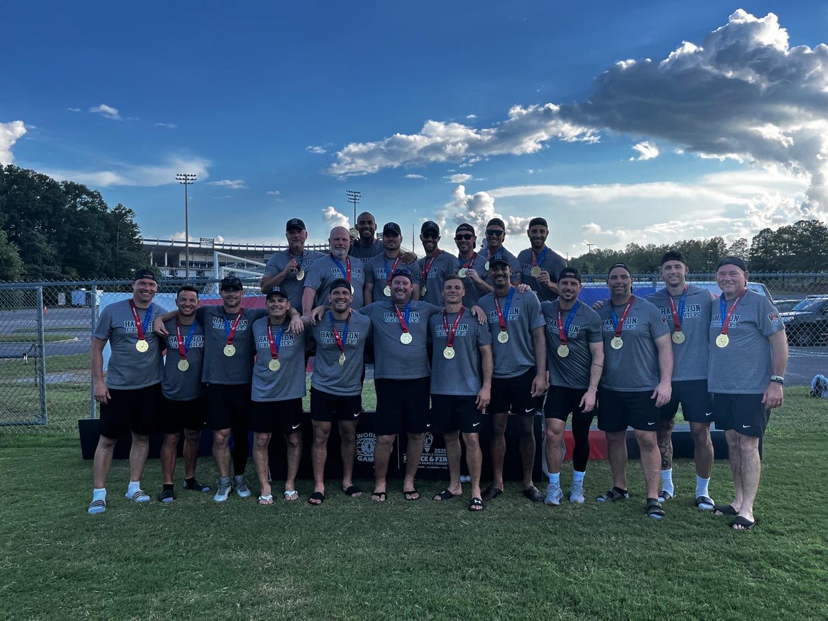 The Hamilton Fire Department Flag Football team are World Police and Fire Games Champions!! Winning in Birmingham, Alabama!!!! Oh Canada!!🇨🇦 🇨🇦 ⁦<a href="/CFL_Alumni/">CFLAA</a>⁩ ⁦<a href="/CFLPA/">CFLPA</a>⁩ ⁦<a href="/CFL/">CFL</a>⁩ ⁦<a href="/Ticats/">Hamilton Tiger-Cats</a>⁩