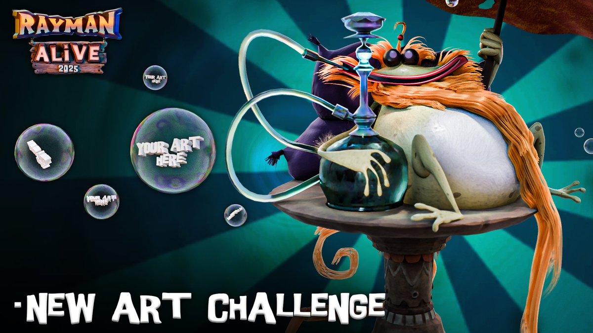 vnheardvoices's tweet image. A new #RaymanAlive 2025 art challenge is here!

The Bubble Dreamer dreams of Rayman’s birthday, draw your own scene using the template (link belllow)! And your art will float inside the bubbles at the event’s finale!

Deadline: August 10th

#Rayman #Ubisoft