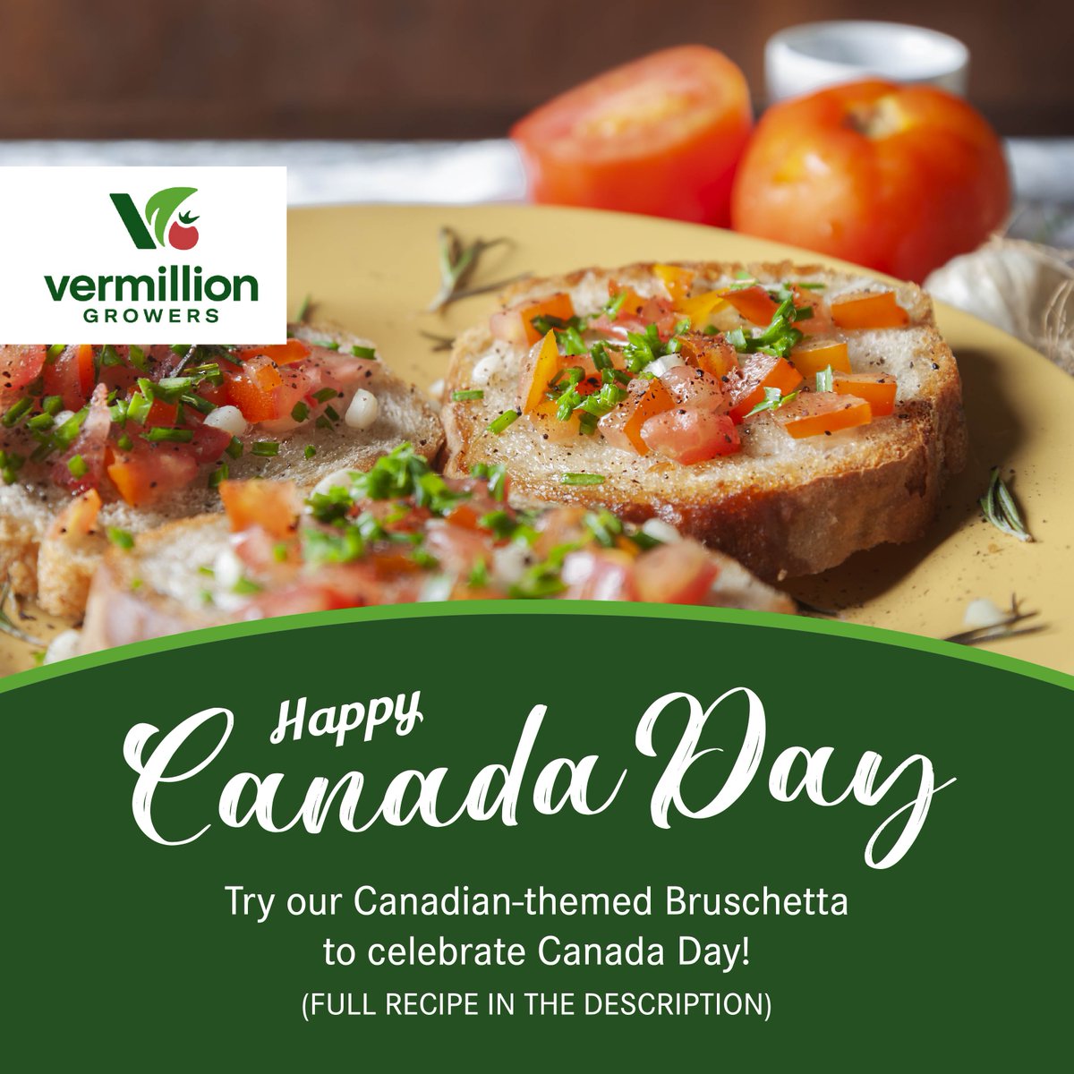 Happy Canada Day!

Canadian Bruschetta:
1½ cups diced tomatoes
1 cup diced cucumber
½ cup Canadian feta
¼ cup Canadian mozzarella
1 tbsp red wine vinegar
½ tsp dried oregano
1 minced garlic clove

Mix together. Top on baguettes and serve.