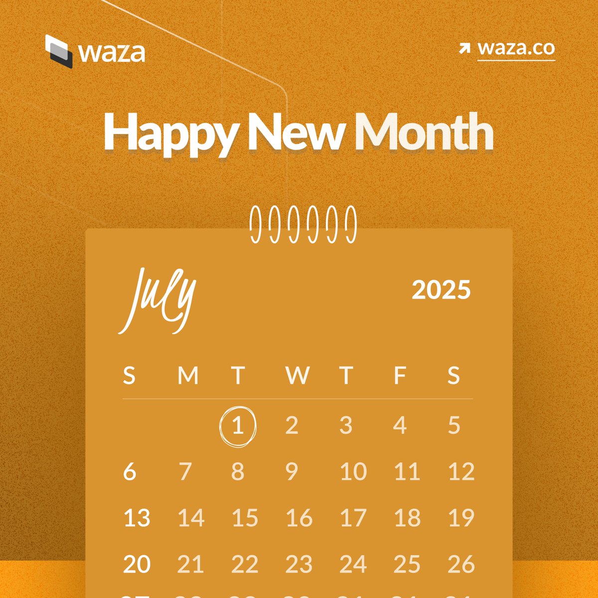 Happy New Month from Waza! 

We’re halfway through the year — is your current payment process helping or holding you back?

If it’s the latter, maybe it’s time to rethink your rails.

Waza facilitates B2B payments quickly, securely, and seamlessly.

#Waza #HappyNewMonth