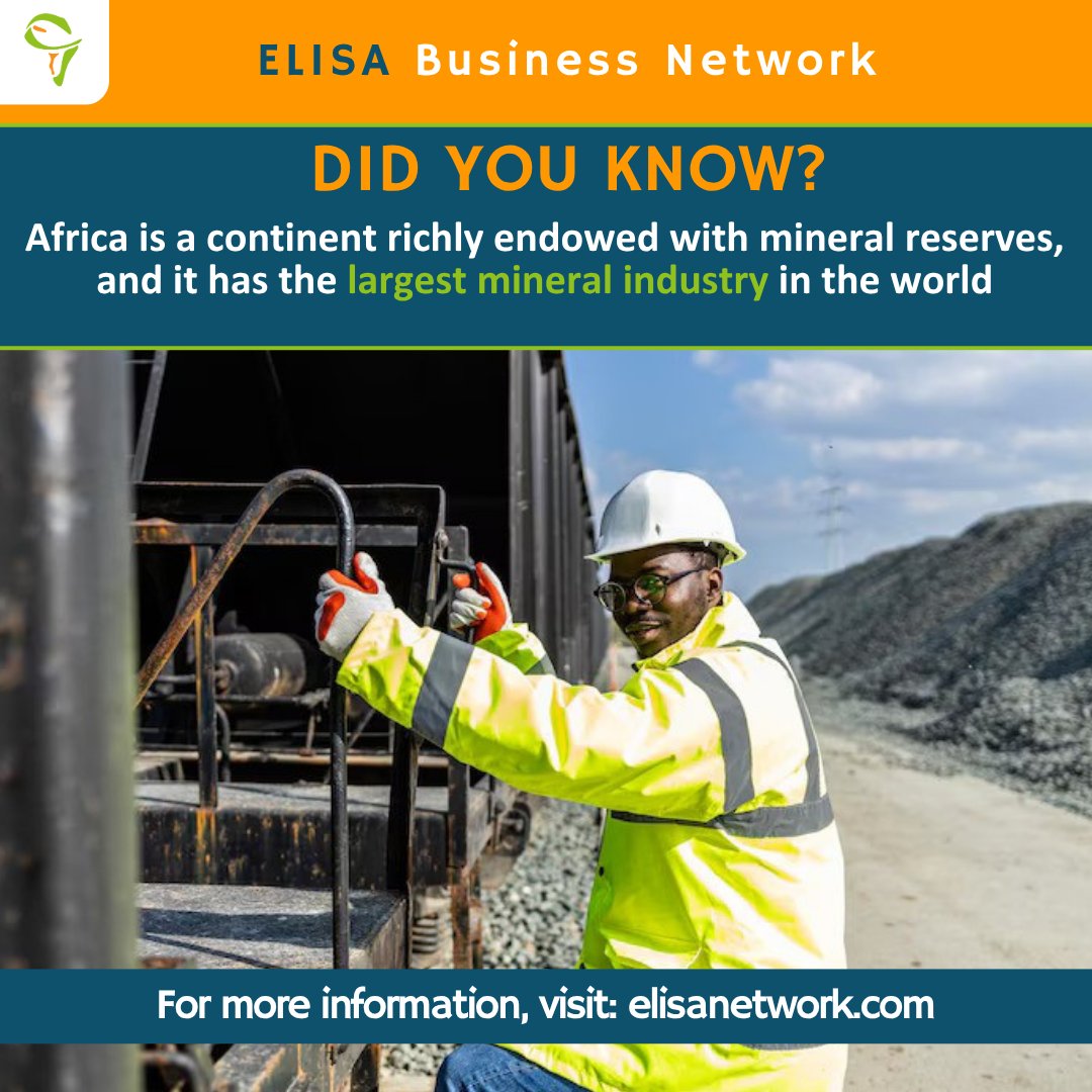 Entrepreneurs need to create innovations that facilitate mineral processing within the continent, enabling businesses to export finished products rather than raw ores. Join the ELISA Business Network and be inspired: elisanetwork.com  
Source: projectsiq.co.za/mining-in-afri…