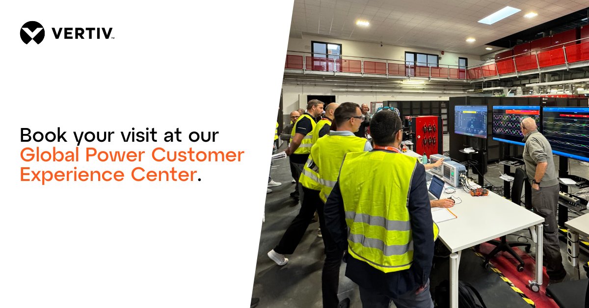 Vertiv's tweet image. It’s been busy weeks at the Vertiv Global Power Customer Experience Center in Bologna! Explore how our latest power solutions are designed to meet your needs. Schedule your visit today: ms.spr.ly/6015SQdNP

#PowerCustomerExperienceCenter #Power #AIReadySolutions #Reliability