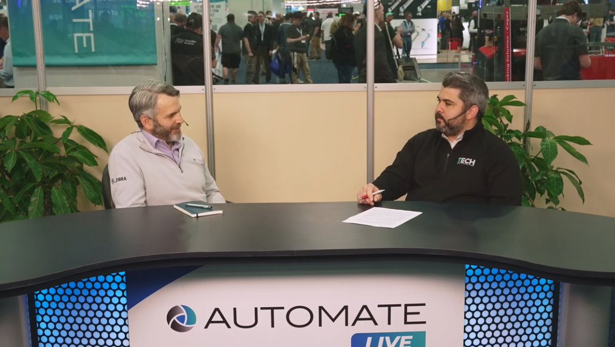TECHB2BMarkets's tweet image. Among our favorite #AutomateLIVE sessions from #Automate2025 was this one featuring @mmatterspodcast co-host Jimmy Carroll and Andy Zosel, SVP &amp;amp; GM of @ZebraTechnology’s Intelligent Automation Group:  hubs.ly/Q03tQ_vD0  #AI #robotics #rfid #manufacturing #machinevision