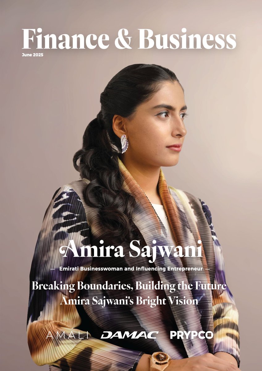 Amira_H_Sajwani's tweet image. Grateful to share my story on the cover of Finance & Business UAE magazine, sharing my journey of building, innovating, and redefining real estate with @DAMACOfficial, @prypcocom, and Amali. The story continues.