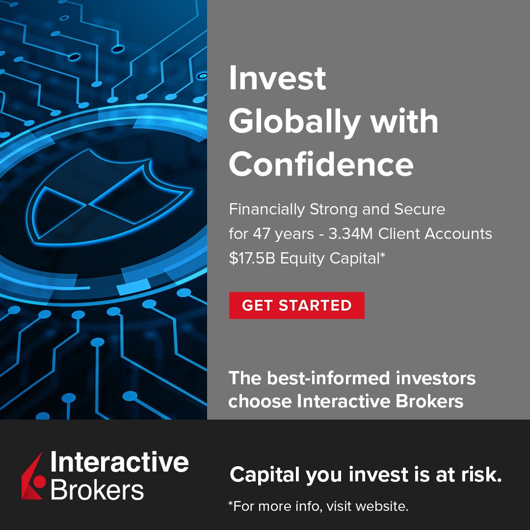 When placing your money with a broker, you need to make sure your broker is secure and can endure through good and bad times. 

Learn more about why IBKR is a broker you can trust: interactivebrokers.eu/mkt/rd.php?src…

Capital you invest is at risk.
#IBKR #BrokerYouCanTrust #ad
