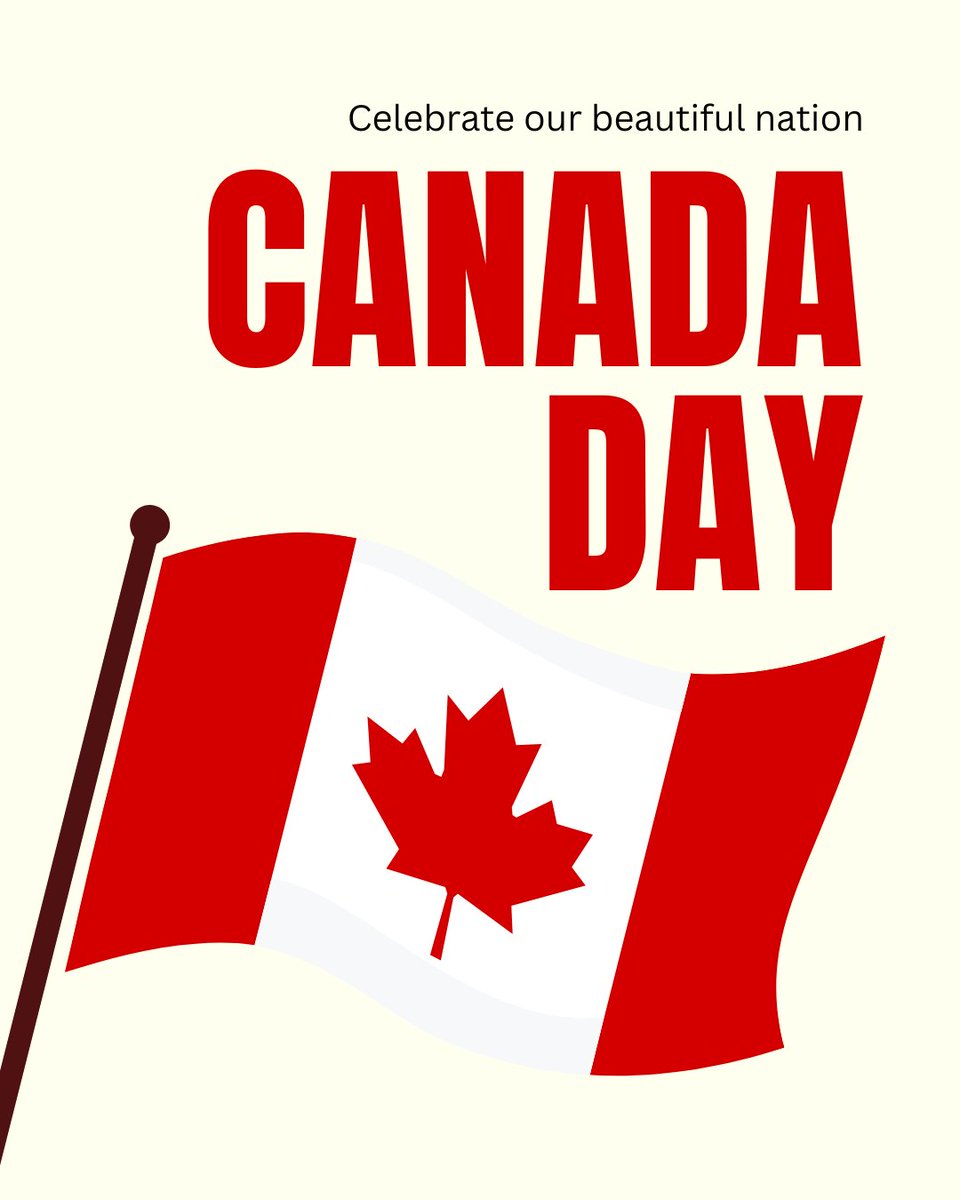 Happy Canada Day! 🇨🇦

Today, we celebrate the beauty, diversity, and resilience of our great nation. From coast to coast to coast, Canada is built on community, innovation, and the people who make it home.

Let’s continue to stand proud, and build a brighter future for all.