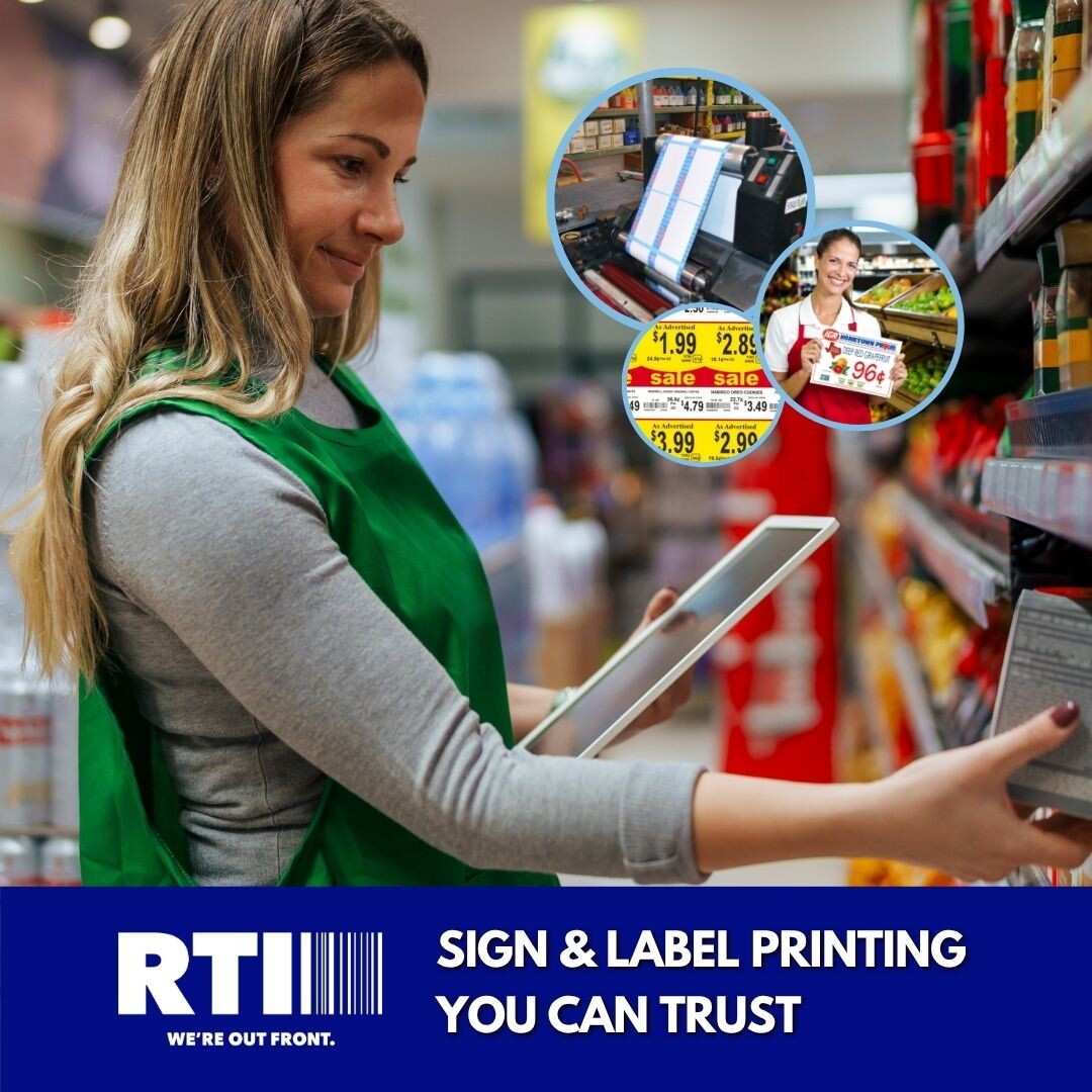RTI’s rugged sign &amp; label stock withstands busy aisles with clarity + durability. Advanced printing ensures fast turnarounds &amp; consistent quality—optimized for your setup.
Hassle-free materials. Reliable results.

Learn more at retail-tech.com or call (251) 666-5151!