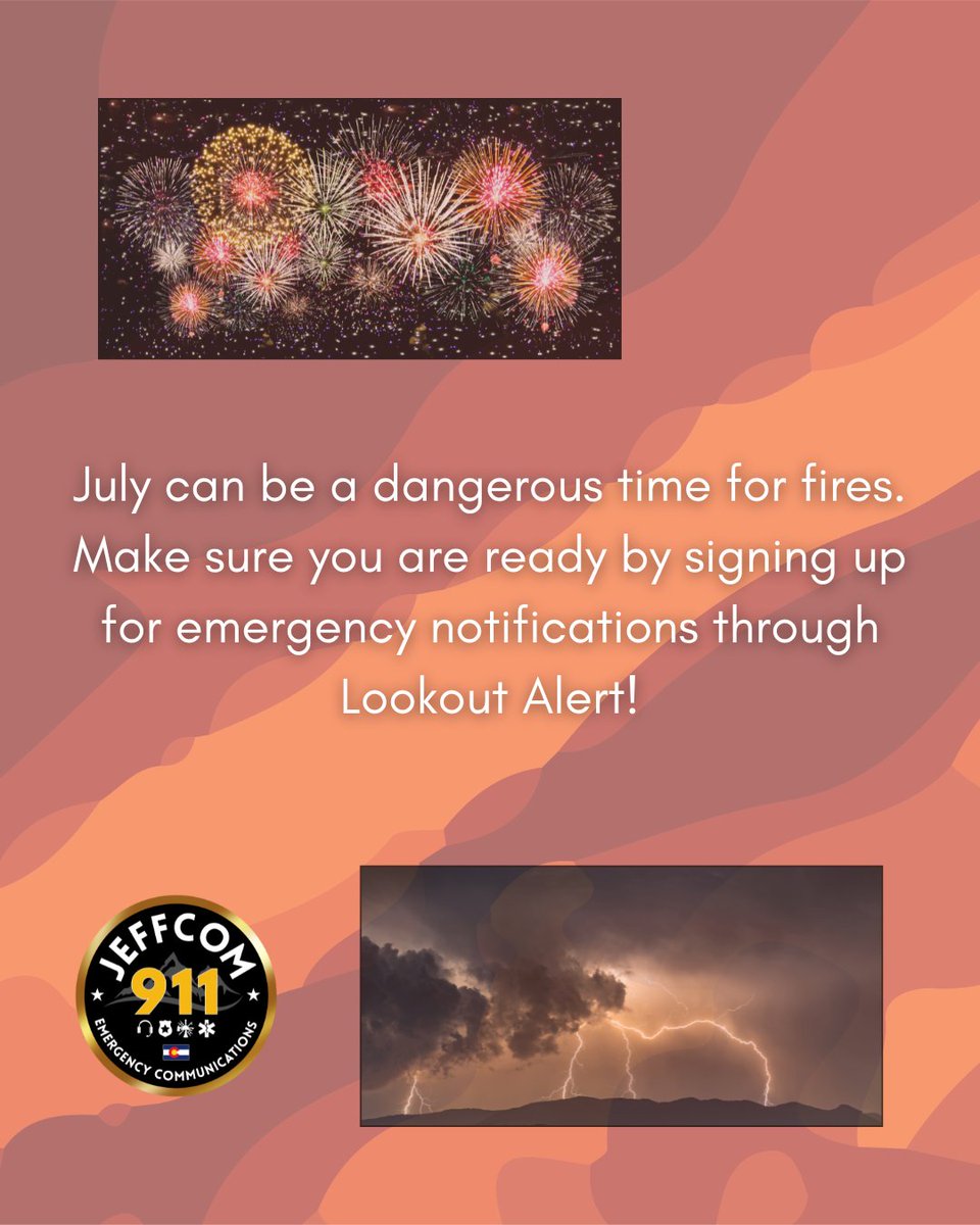 jeffcom911co's tweet image. Sign-up for Lookout Alert to get critical alerts for:
🔥 Wildfires & evacuation orders
🌩️ Severe weather & flash floods
🚓 Police activity & safety notices
📲 It’s fast, free, and secure.
Sign up now at LookoutAlert.co