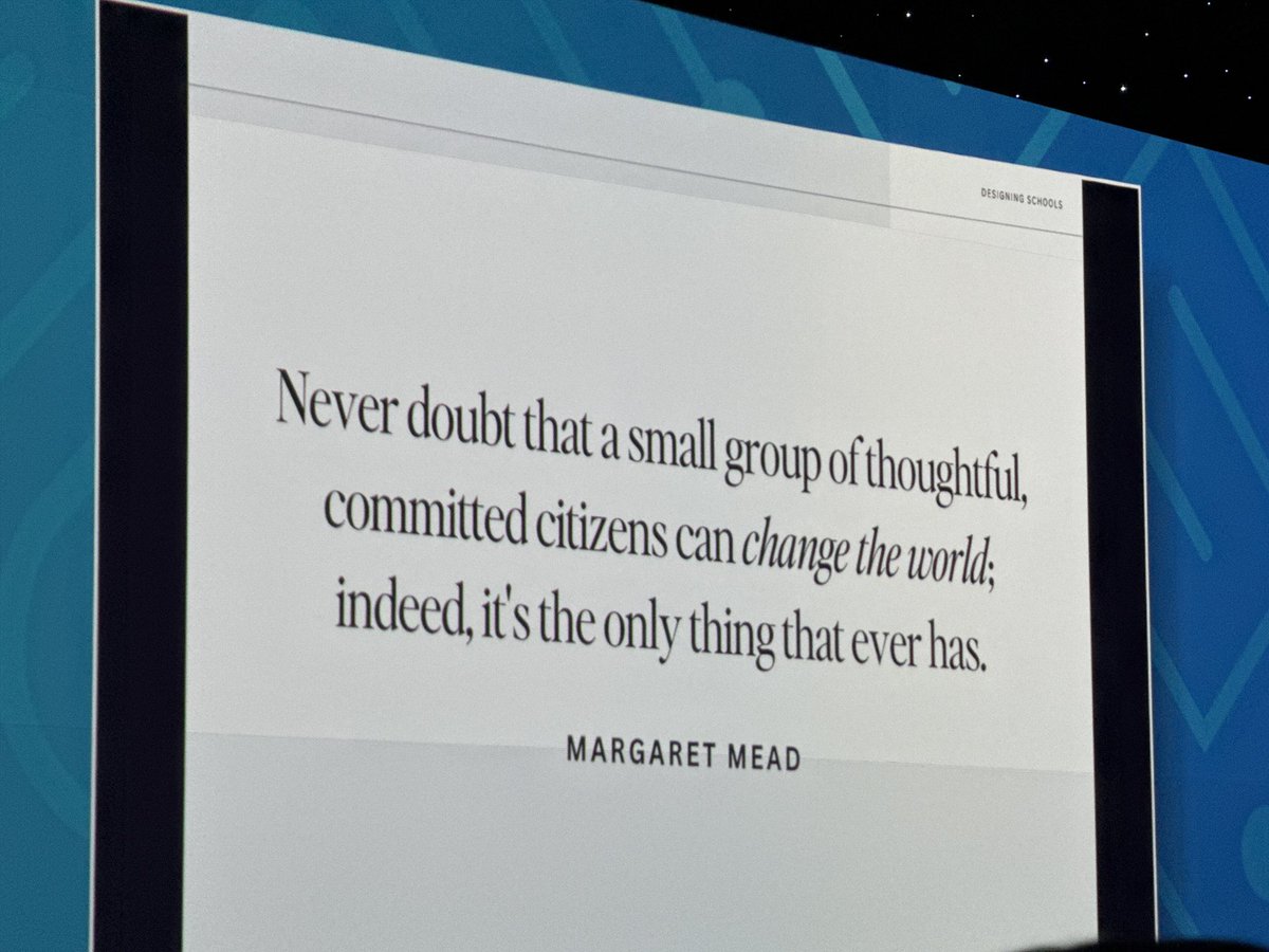 “AI tools need you to be the catalyst for what it will create…” <a href="/askMsQ/">Sabba Quidwai, EdD 🙌🏼 Designing Schools</a> #ISTELive #ASCDAnnual
