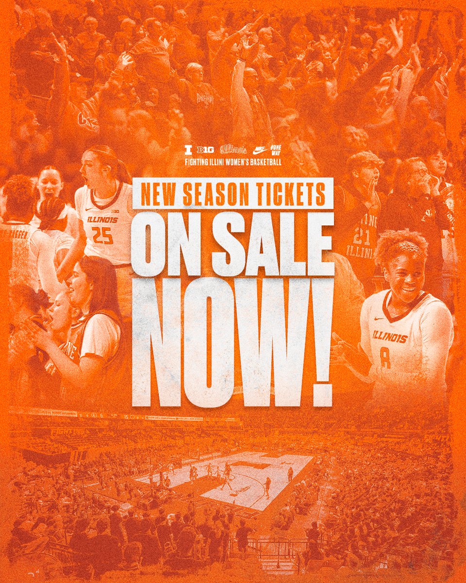 Illinois Women's Basketball (@illiniwbb) on Twitter photo New season tickets are now on sale for our 2025-26 campaign!
Don't miss any of the action in State Farm Center as we enter Year 4 under <a href="/Shauna_Green/">Shauna Green</a> 🔶🔷
🎟️ - ow.ly/EHzE50WiK8x New season tickets are now on sale for our 2025-26 campaign!
Don't miss any of the action in State Farm Center as we enter Year 4 under <a href="/Shauna_Green/">Shauna Green</a> 🔶🔷
🎟️ - ow.ly/EHzE50WiK8x