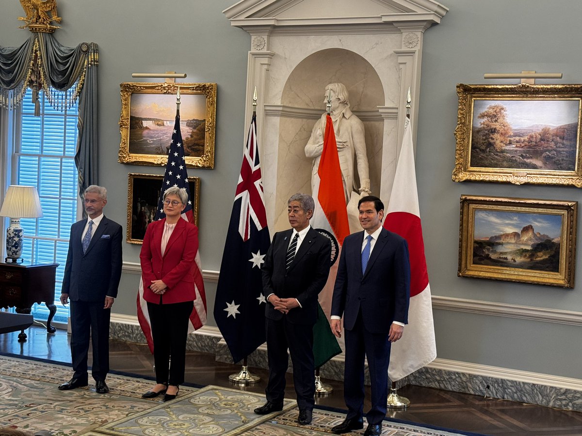 Lauren Tomasi (@laurentomasi) on Twitter photo The Quad - the US, Australia, India, Japan - in its second meeting this year. <a href="/9NewsAUS/">9News Australia</a> The Quad - the US, Australia, India, Japan - in its second meeting this year. <a href="/9NewsAUS/">9News Australia</a>