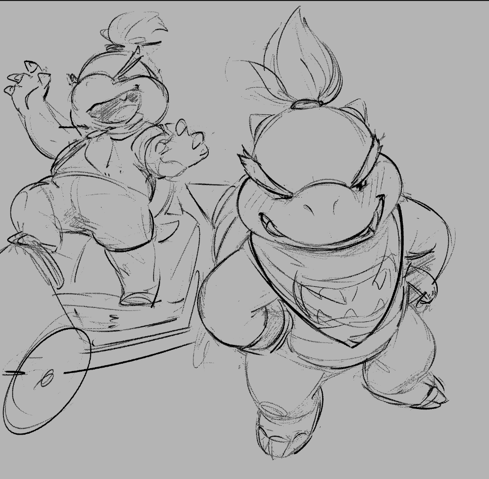 Null_Skull's tweet image. more bowser jr. doodles