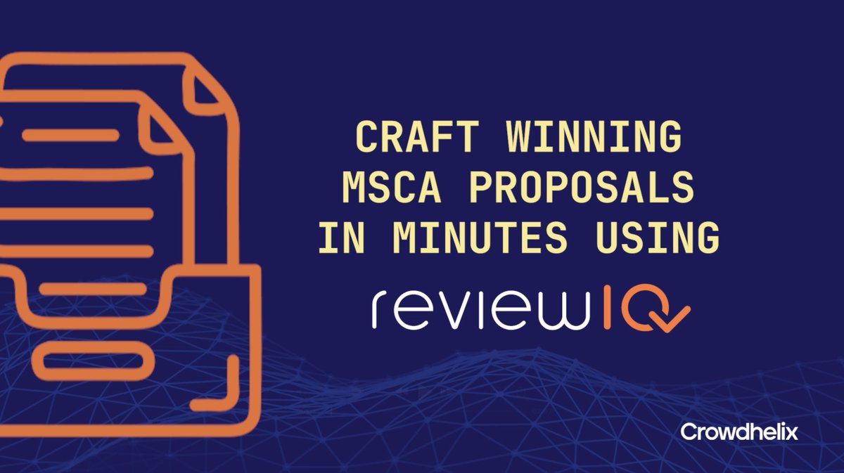 💡 Partner Spotlight

Congratulations to our project partners <a href="/Crowdhelix/">Crowdhelix</a> on the launch of their new tool, #ReviewIQ! 🚀

Craft winning #MSCA proposals in minutes using Review IQ on Crowdhelix’s global collaboration platform!

🔗 Learn more here: crowdhelix.com/articles/revie…