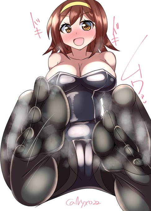 「えへへ…提督好みの足裏のニオイもあたしが一番…///」 ムレムレ黒タイツ白露チャン(ˇωˇ) 連続1942日目 #艦これ版真剣お絵描き60分一本勝負_20250701 #艦これ版深夜の真剣お絵描き60分一本勝負 #10000日チャレンジ #めび環んどろ #白露