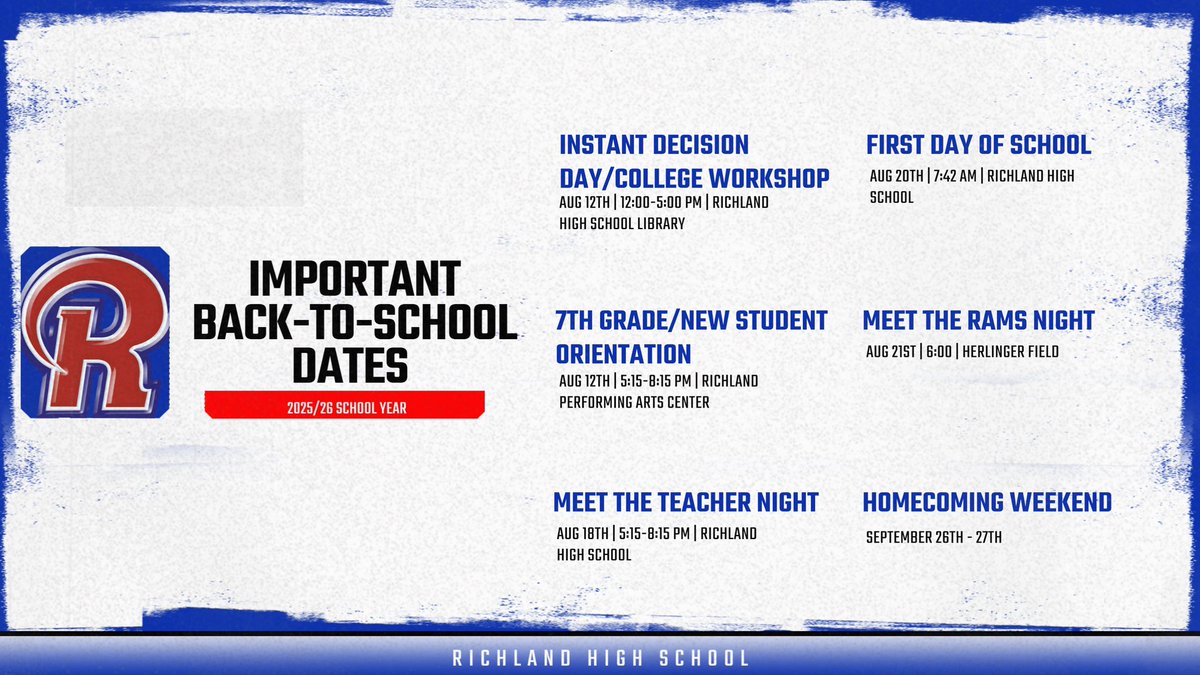 Richland High School (@richlandrams) on Twitter photo 