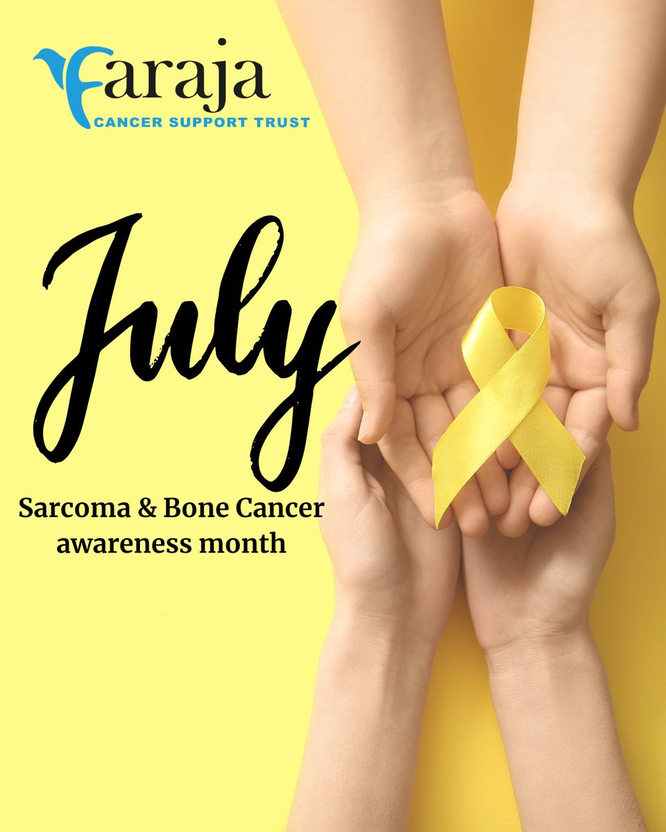 Happy New Month!
July is Sarcoma and Bone Cancer Awareness Month
Did you know sarcomas are rare cancers that can affect bones, muscles, fat, and connective tissue?
This month, we’re shining a light on these often-overlooked cancers — and the brave warriors fighting them.