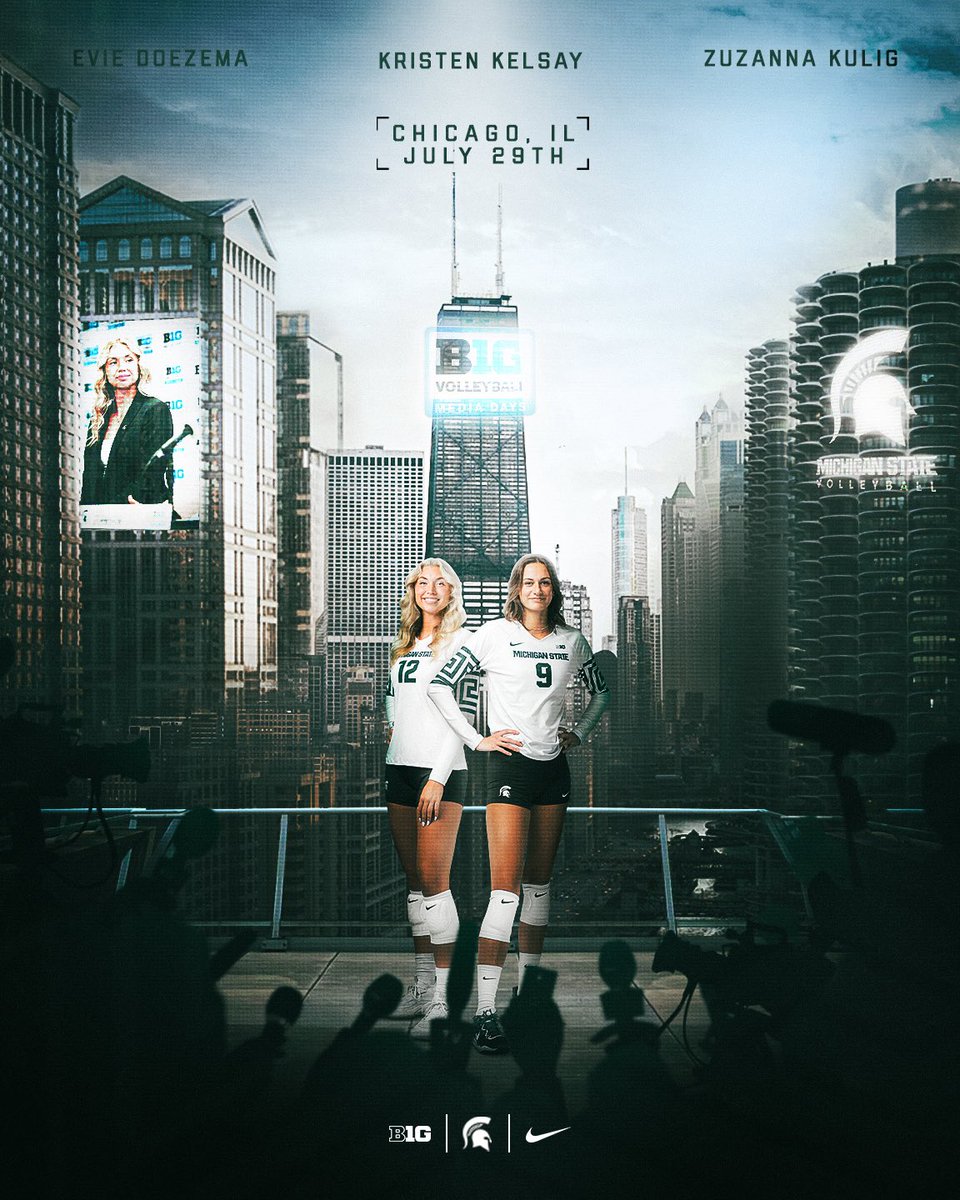 Lights, camera, action! ✨📸

Evie Doezema, Zuzanna Kulig, and Kristen Kelsay are headed to the Windy City for B1G Ten Media Days!