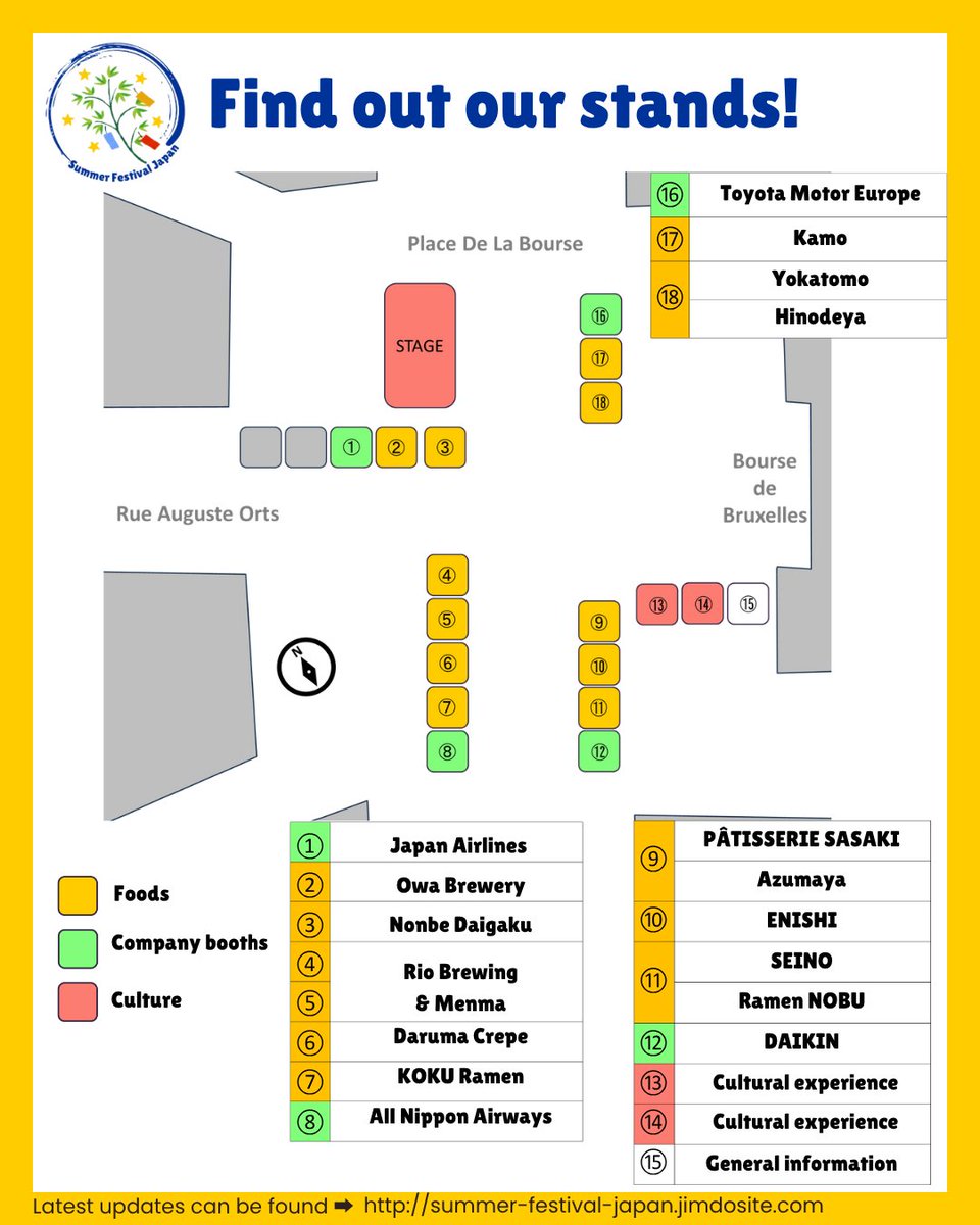 The program and site layout for Summer Festival Japan can be found here! We look forward to welcoming you on Sunday 6 July at Place de la Bourse in Brussels! 🇯🇵eu.emb-japan.go.jp/itpr_en/11_000…