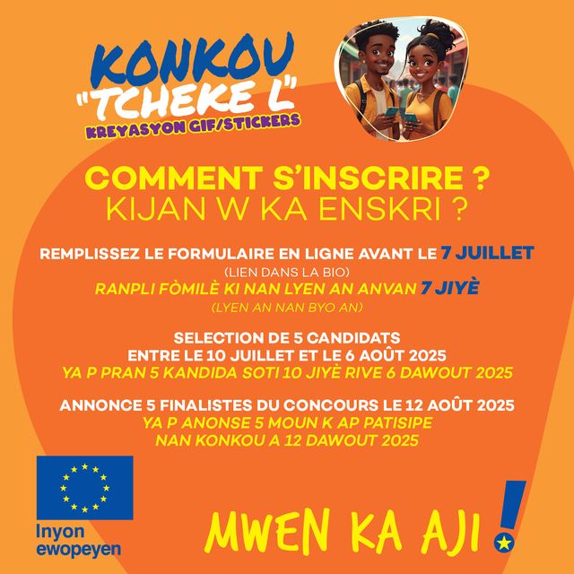 🇪🇺 lance un grand concours de création stickers et gifs pour valoriser l’importance de la vérification des informations échangées sur les réseaux sociaux.

👉Cliquez sur le lien dans la bio pour vous inscrire ! https:docs.google.com/.../1FAIpQLSd7…