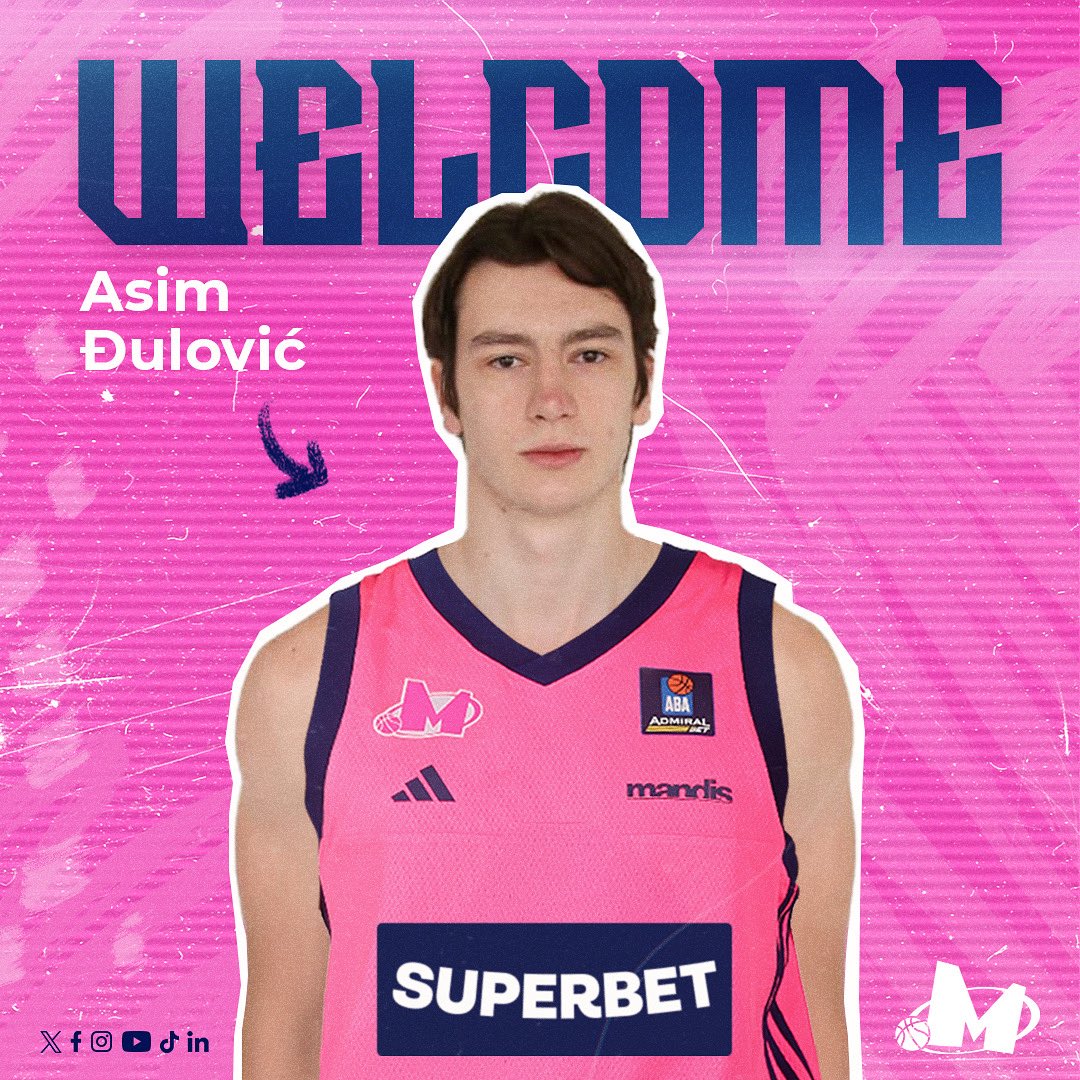 KKMegaBasket's tweet image. 𝗦𝗜𝗚𝗡𝗘𝗗 ✍🏻
🆕 Asim Djulović is the new Mega Superbet player! 🙌🏻
—
Košarkaški klub Mega Superbet angažovao je pojačanje za narednu sezonu. Ugovor sa klubom potpisao je 19-godišnji Asim Đulović. 🔥
bcmegabasket.net/2025/07/01/asi…