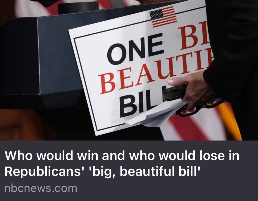 LauraAGillen's tweet image. Children and seniors will go hungry.
The special needs community will be abandoned.
Nursing homes will close.
Millions will lose health insurance.
Healthcare systems will collapse.
This is what the GOP calls beautiful.
nbcnews.com/politics/congr…