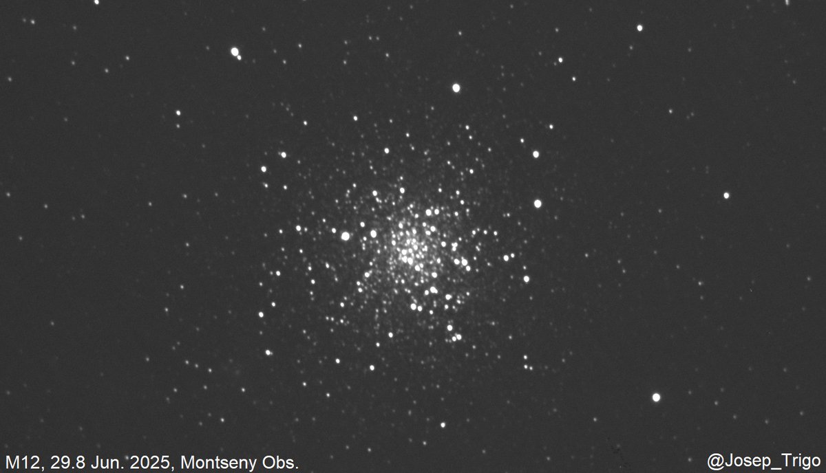 Josep_Trigo's tweet photo. THE AMAZING GUMBALL CLUSTER #M12 IN #SERPENS. No matter what telescope is used, the appearance of this globular is extraordinary: allowing to separate individual stars in its core at 15,700 light years!
Soon in #MontsenyObservatory home:
https://t.co/MXEAp9TKjD
#ProtectTheDarkSky https://t.co/2JJvbHXfSD