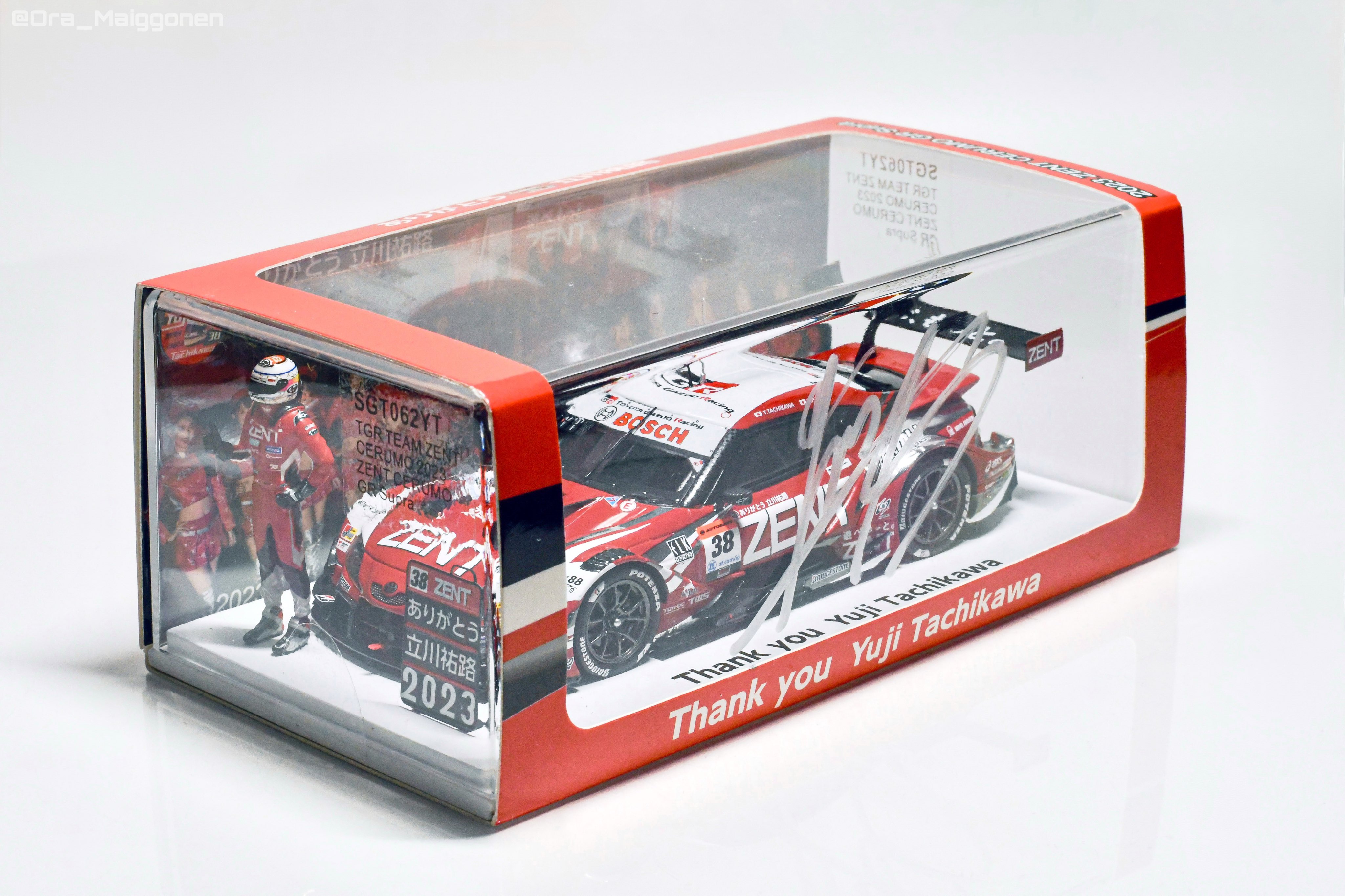Spark SGT062YT 1/43 ZENT CERUMO GR Supra No.38 2023 Yuji