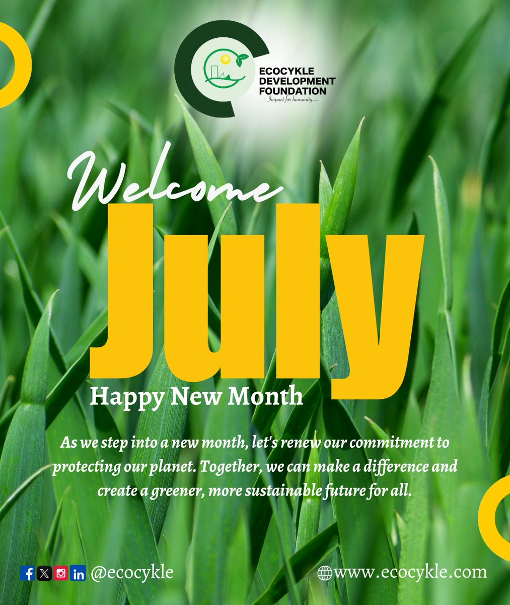 ecocykle's tweet image. Happy New Month from all of us @Ecocykle to you 💚
May this month bring you closer to NATURE and INSPIRE you to live more SUSTAINABLY.
#EcocykleImpact
