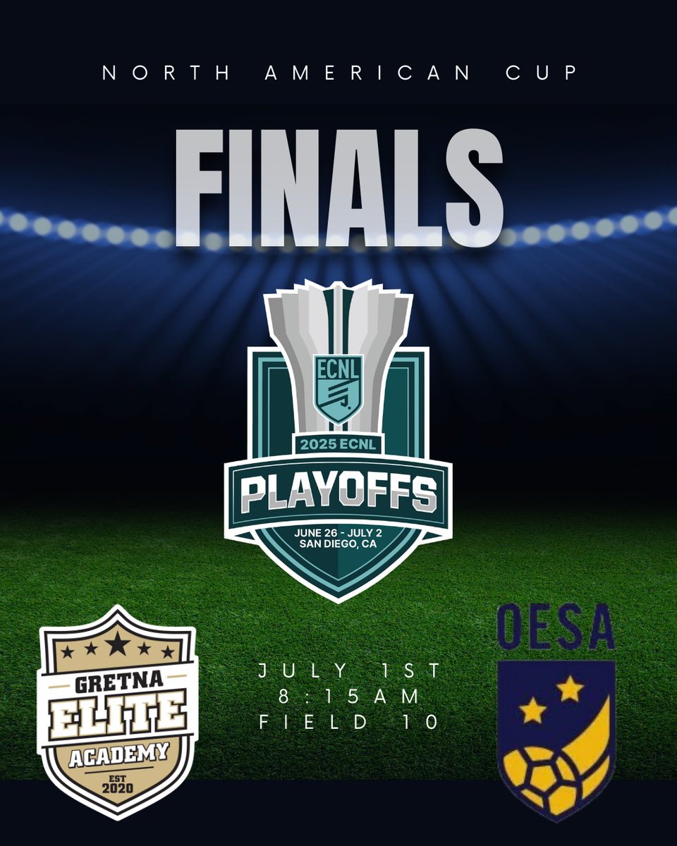 GEA_ECNL's tweet image. Here. We. Go.
One last ride in San Diego 🌴
North American Cup ✅
Championship Game ✅
Let’s go @GEA_09_ECNL
#Playoffs2025 #LeadersPlayHere