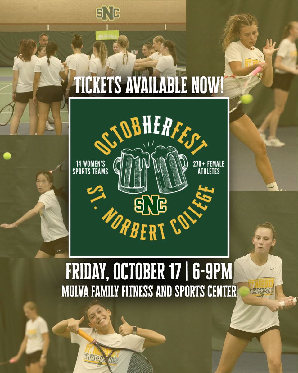 Join us for the 2nd annual OctobHERfest presented by Festival Foods and AmeriLux, benefiting women’s sports at <a href="/sncathletics/">St. Norbert College Athletics</a> on Oct. 17.

Enjoy craft beers, wine, food, music and more!

Purchase GA tix in July and receive $10 off using code GOGREENKNIGHTS
snc.edu/octobherfest