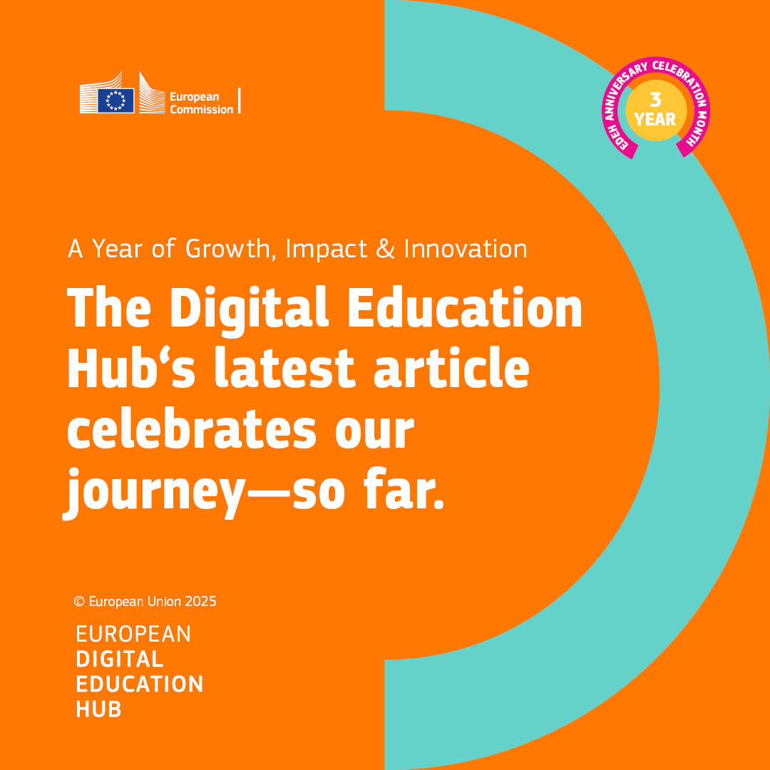 🎉 As part of #DigitalEducationHub 3rd anniversary, we're looking back at a year of impact!

🚀 Community in the Hub has achieved a lot, and we’ve captured it all in our latest article.

🔗 Read now: europa.eu/!tjbkRb