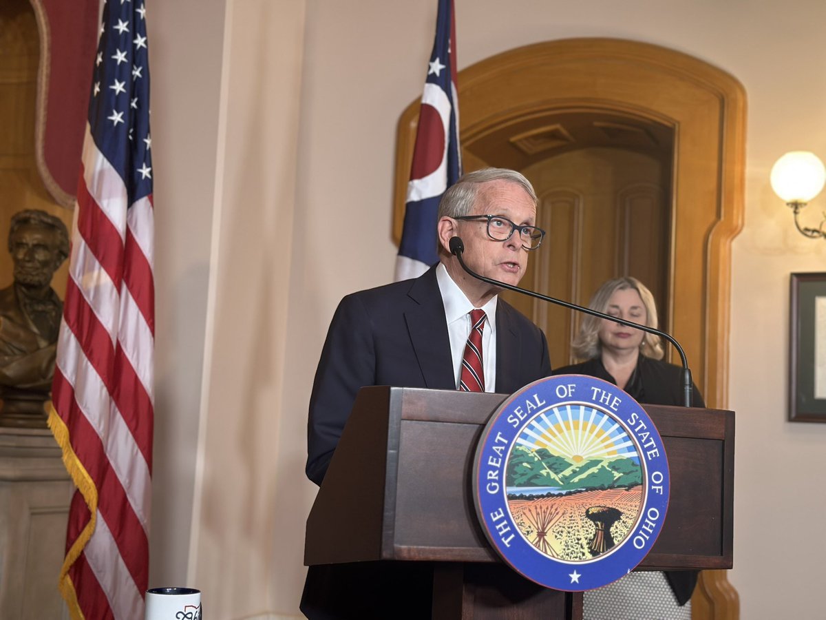NatalieFahmy's tweet image. NOW: @GovMikeDeWine is talking two-year state operating budget.
The governor issued 67 line item vetoes this budget cycle. Two years ago he issued 44.
One of this includes the elimination of a “carry over cap” for public schools, as an effort to create property tax relief.