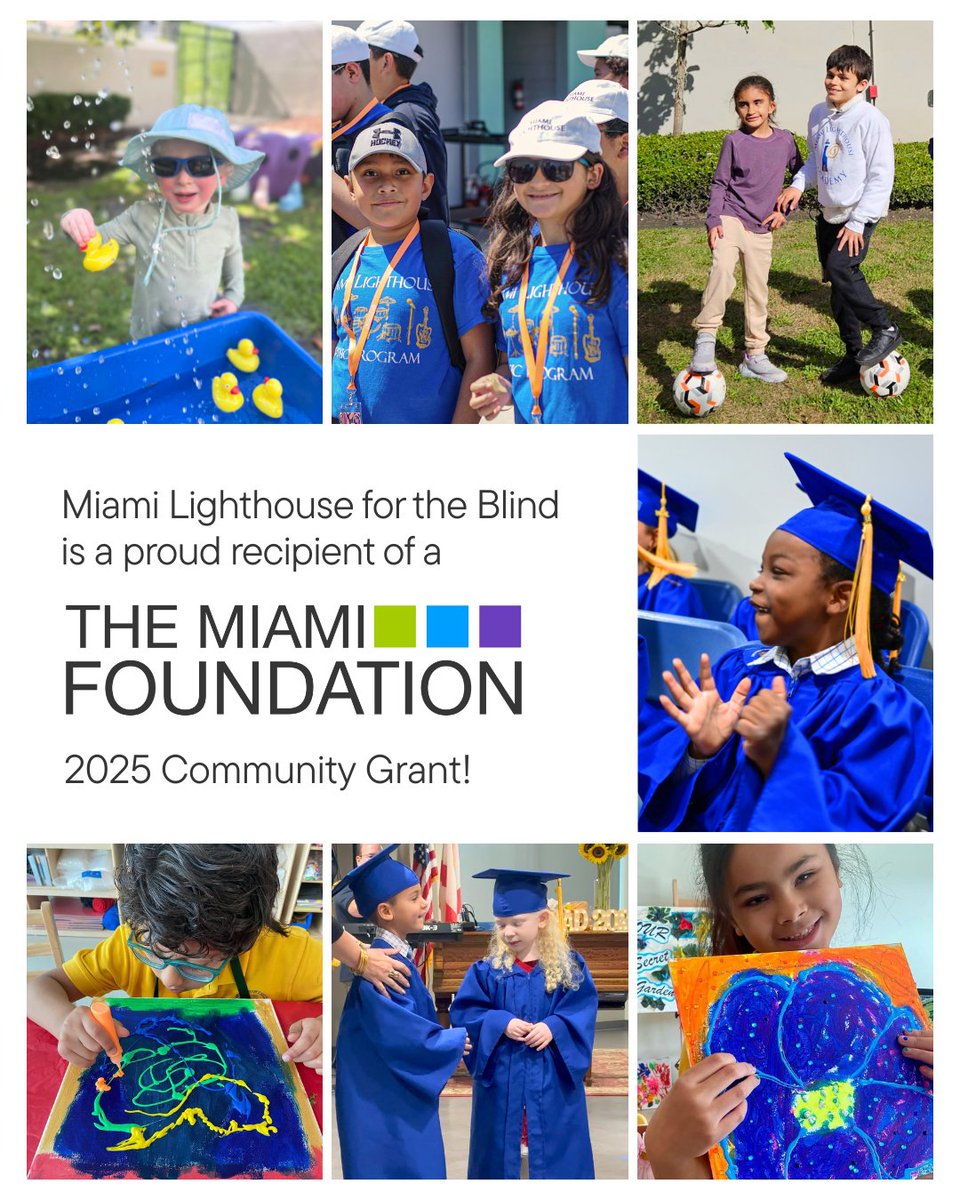 We are proud to announce that we have received a 2025 Community Grant from The Miami Foundation! 🥳🎉

This $70,000 two-year award will expand the awareness of the services we offer for our marginalized communities, including our new initiatives such as blind soccer, CVI