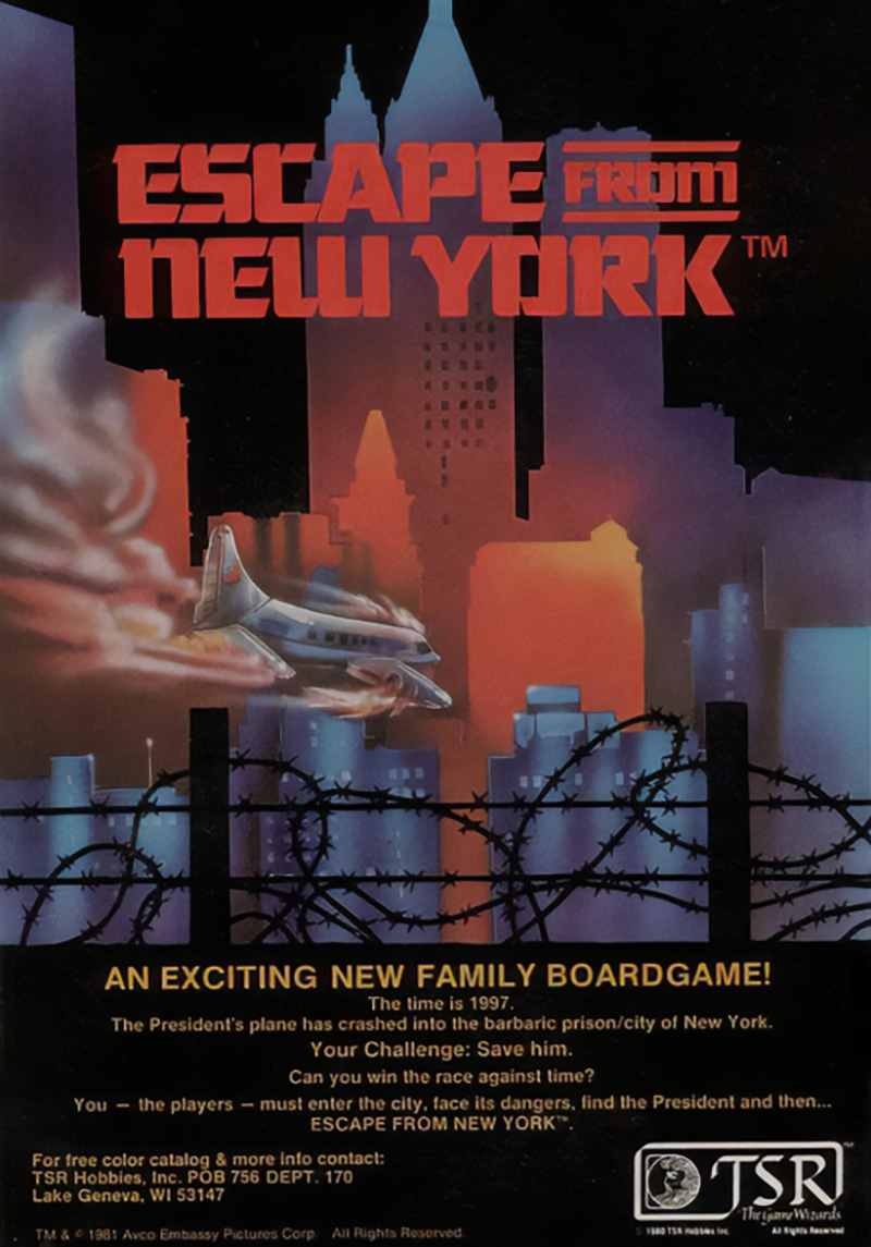 retroist (@retroist) on Twitter photo Escape from New York the Board Game (1981) Escape from New York the Board Game (1981)