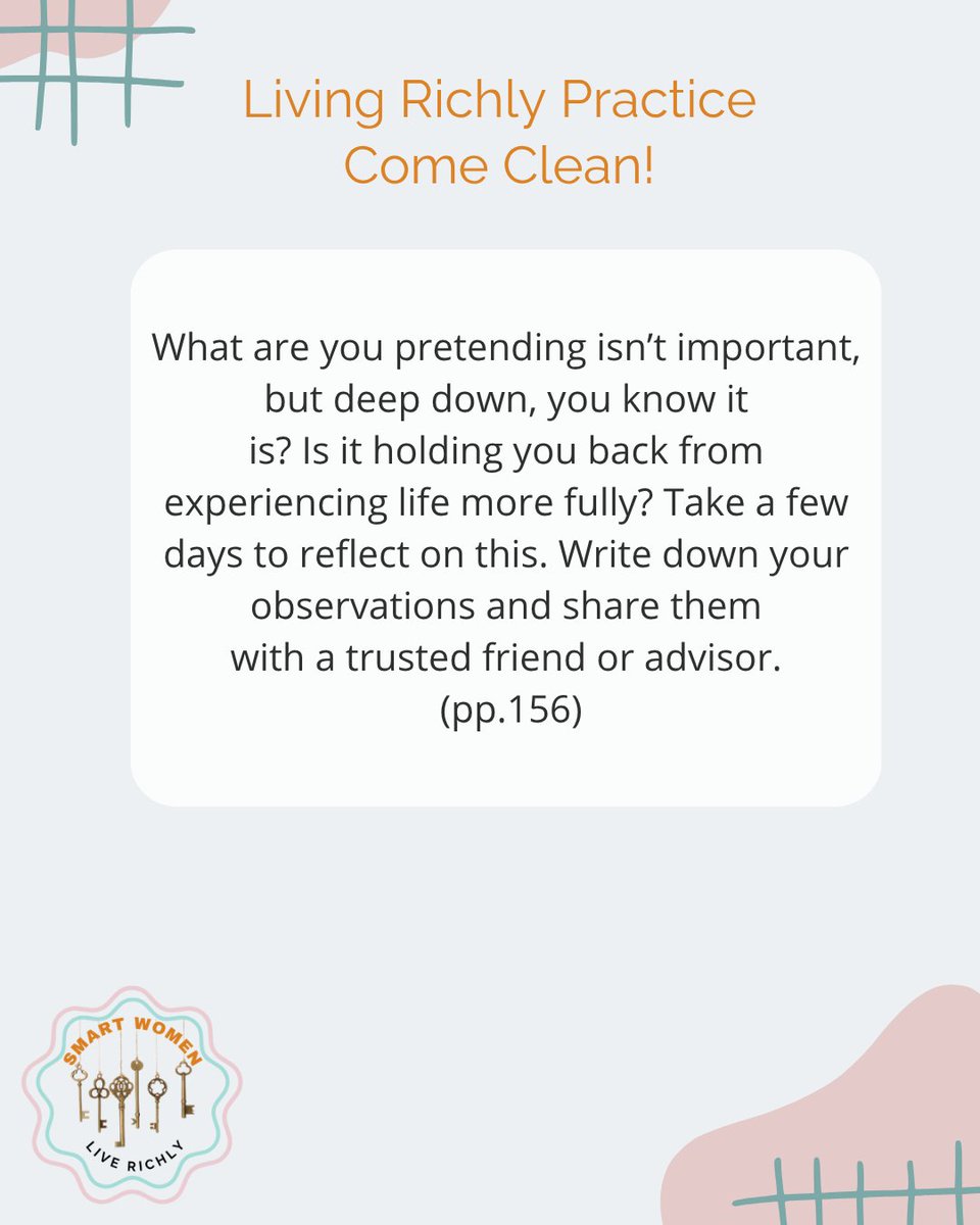 Womenworking's tweet photo. Today's practice: Come Clean! For more empowering exercises, pre-order Smart Women Live Richly: https://t.co/iH8mPAd7Qa
#WomenWorking #SmartWomenLiveRichly #LibraryTales https://t.co/eEVnhnBfqN