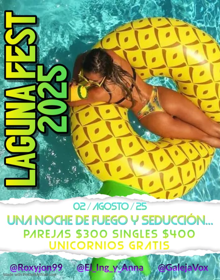 Anna y El Ing (@anna_y_el_ing) on Twitter photo Estás list@ para el mejor evento swinger de la Laguna?
"Laguna Fest 2025”
Prepárate para una noche llena de pasión, libertad y experiencias inolvidables, en un ambiente exclusivo y seguro
Celebramos la sensualidad, el deseo y el placer 🔥
<a href="/El_Ing_y_Anna/">El Ing 😎 & Anna 😇</a>
<a href="/GalejaVox/">Galeja Vox</a>
<a href="/roxyjon99/">Los Muñecos!!😈</a> Estás list@ para el mejor evento swinger de la Laguna?
"Laguna Fest 2025”
Prepárate para una noche llena de pasión, libertad y experiencias inolvidables, en un ambiente exclusivo y seguro
Celebramos la sensualidad, el deseo y el placer 🔥
<a href="/El_Ing_y_Anna/">El Ing 😎 & Anna 😇</a>
<a href="/GalejaVox/">Galeja Vox</a>
<a href="/roxyjon99/">Los Muñecos!!😈</a>
