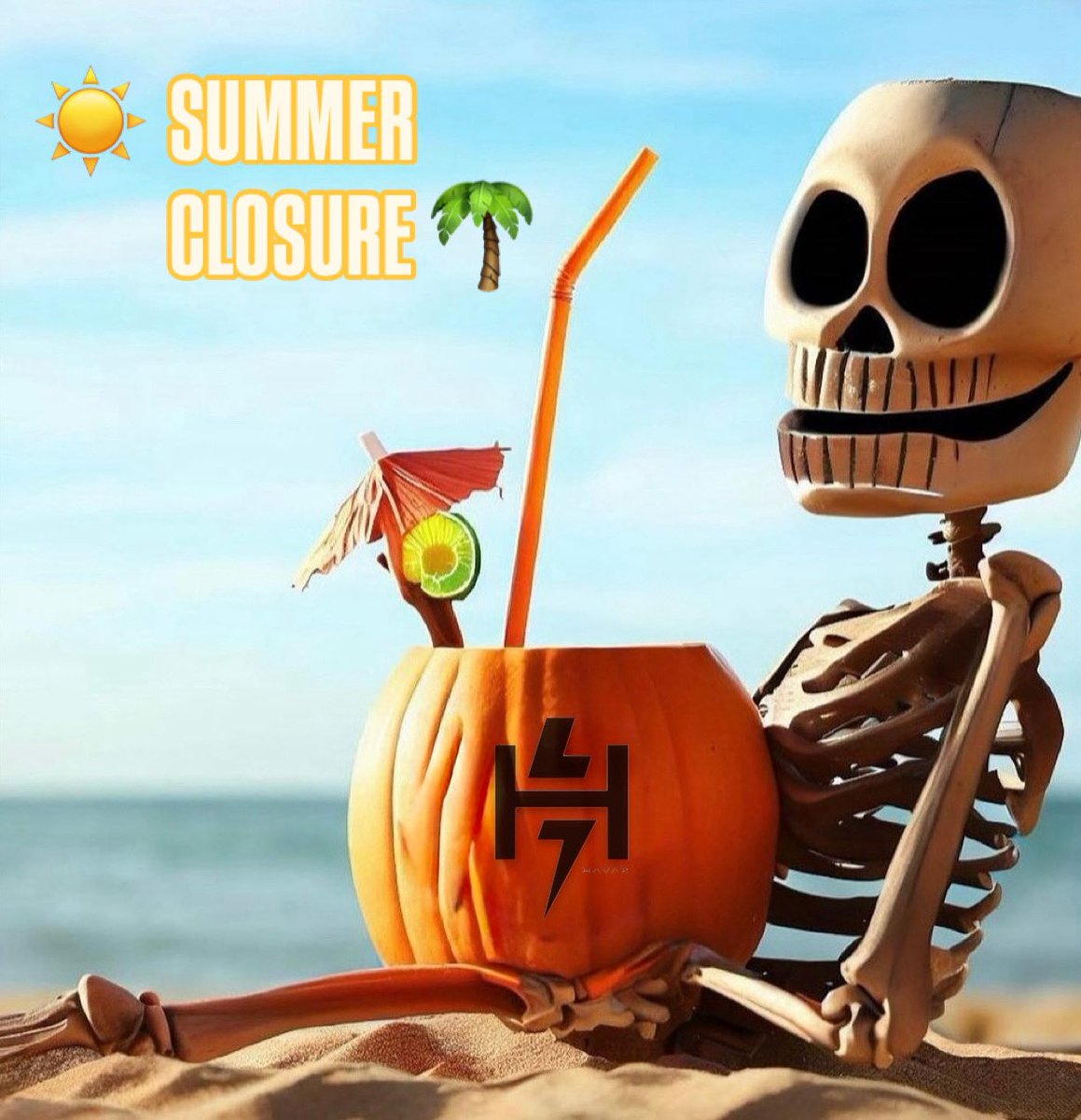 🌴  SUMMER CLOSURE ☀️ 
as noted on our site, and previously announced, we are now closed until august first 
.
⚡️ HAVAK ⚡️ 
.
“not for everyone” 
#NOTNØRMAL 
.