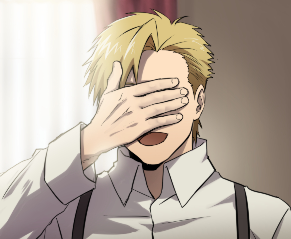 안녕하세요 알폰스 엘릭입니다.
에드 형, 보고 싶었어!

어라, 잠깐...에드워드씨, 우는거에요?
제가 그렇게 동생이랑 닮았나요...?