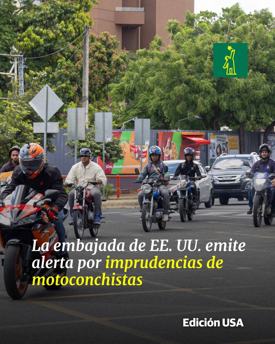 DiarioLibre's tweet photo. 🇺🇸|#DiarioLibreUSA | La misión diplomática desaconseja el uso de motoconchos y recomienda utilizar taxis autorizados
🔗 https://t.co/os4lT34xt8
#DiarioLibre #EmbajadaEEUU #Alerta #Imprudencias #Motoconchistas https://t.co/ppXXOT0dM3