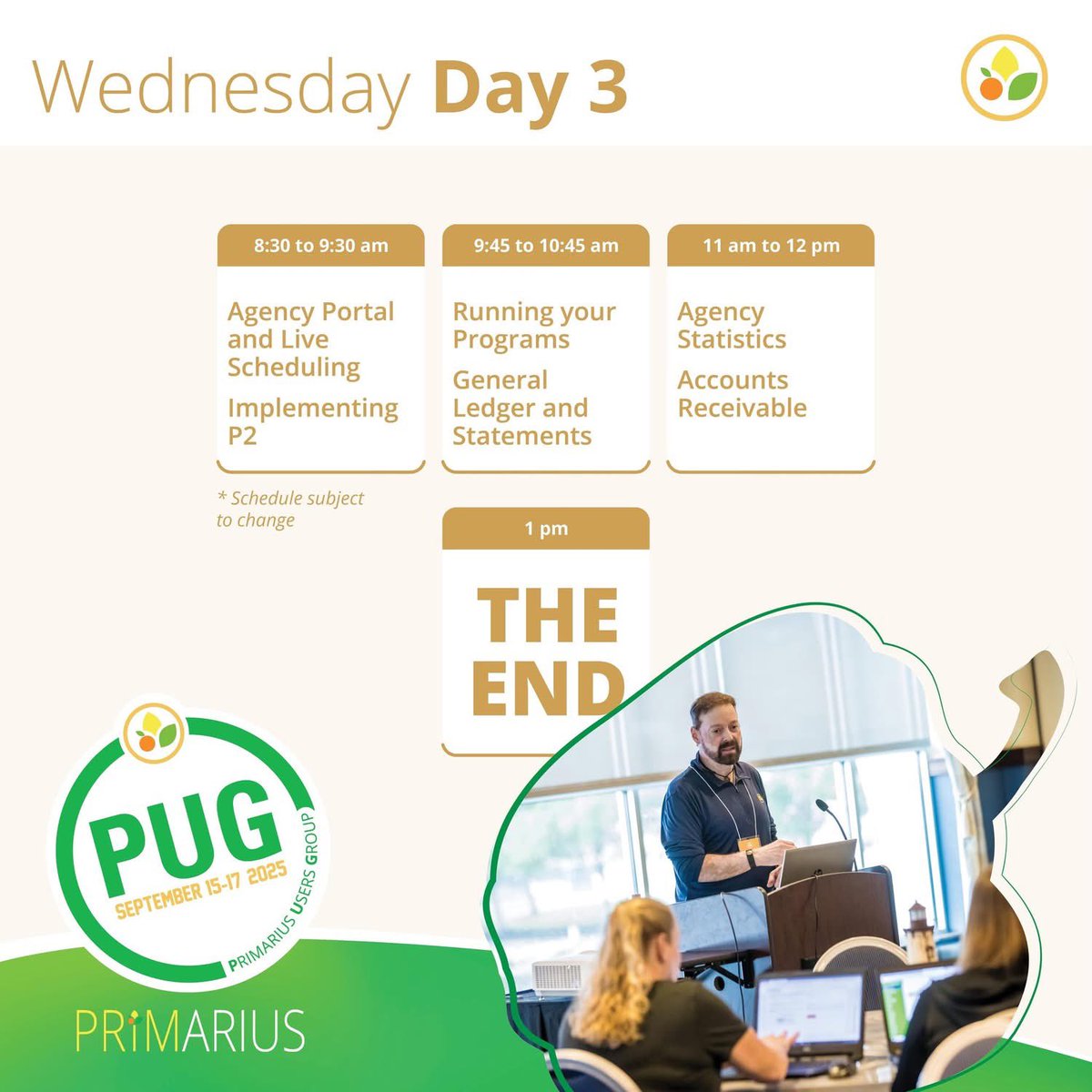 GoPrimarius's tweet photo. Our goal is to create a meaningful, enjoyable experience for all attendees, and we’re always looking for fresh ideas. If there’s something you’d love to see at this year’s PUG, please to let us know!

*Classes are subject to change

Register today: https://t.co/DUQqL84t8t https://t.co/KAgwqZ1NLt