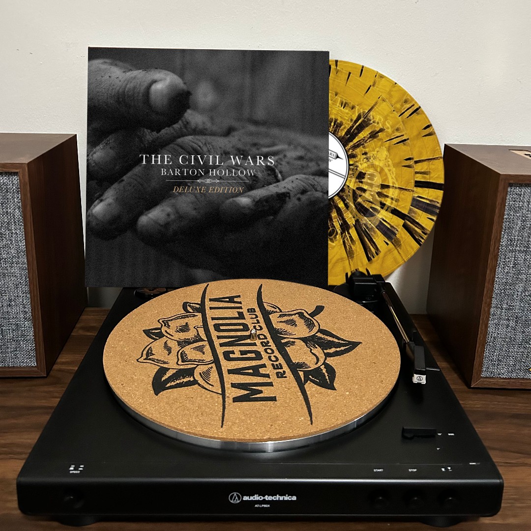 Magnolia Record Club (@magnoliarecord) on Twitter photo July's Record of the Month is the first ever pressing of <a href="/thecivilwars/">The Civil Wars</a> record 'Barton Hollow Deluxe Edition!'⭐ 🌲
This is our gold eclipse color & is exclusive to our record club. :) It includes 5 bonus tracks, an etched disc, and brand new album art. Join the club by the end July's Record of the Month is the first ever pressing of <a href="/thecivilwars/">The Civil Wars</a> record 'Barton Hollow Deluxe Edition!'⭐ 🌲
This is our gold eclipse color & is exclusive to our record club. :) It includes 5 bonus tracks, an etched disc, and brand new album art. Join the club by the end