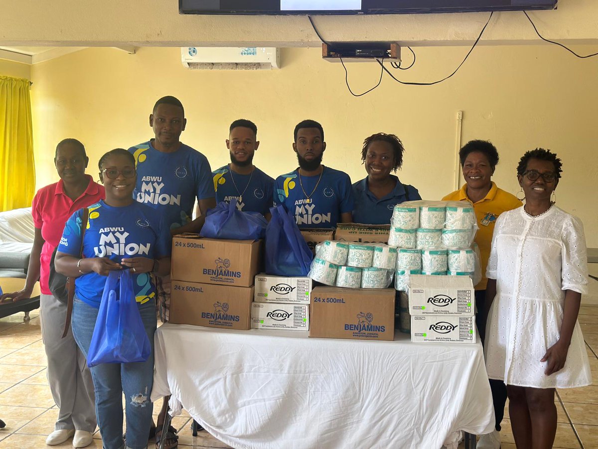 abwu268's tweet image. Approximately 80 residents of the Fiennes Institute received much-needed care packages last weekend 🎁, thanks to a community outreach initiative spearheaded by the Youth Arm of the Antigua and Barbuda Workers' Union (ABWU) 🫱🏽🫲🏽. READ MORE >>> abwunion.com/press-releases…