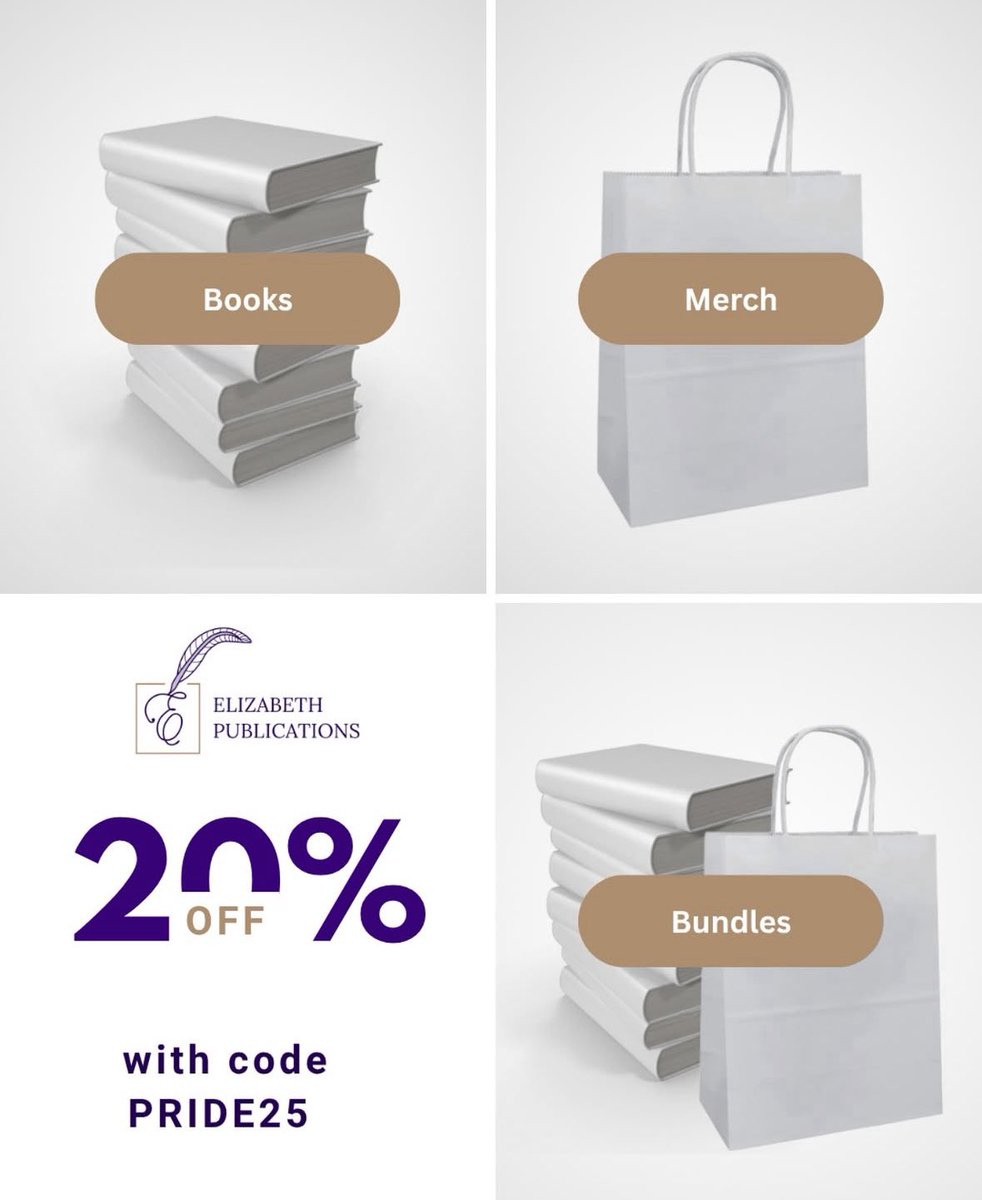 ElizabethPub's tweet photo. Tick ⏰ Tock! ⏰ Our Pride sale is ending soon. Use code PRIDE25 in the Elizabeth Publications Store by July 6th to get books, merch, and bundles at 20% OFF! 📚 https://t.co/sqwO1UMrlS

#books #bookcommunity #booksale #pride #bookstore #bookrecs https://t.co/4PMNbjP1me